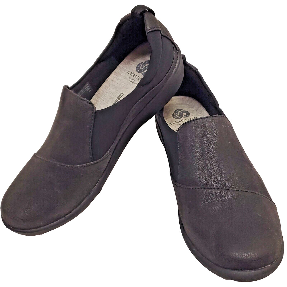 Clarks 6.5 Shoes Womens Sillian Paz Ortholite Lightweight Slip On Loafer Wedge